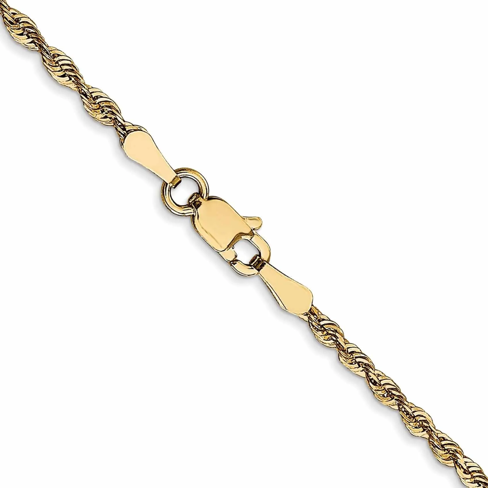 10k Yellow Gold 2.00m D.C Lightweight Rope Chain