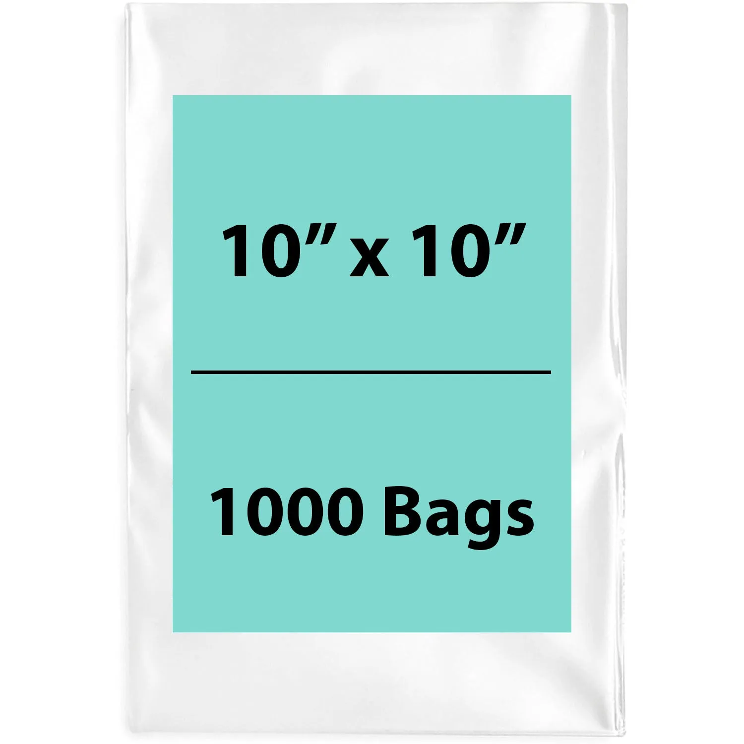 10X10 inches Clear Flat Poly Bags 2Mil Open Top (LDPE)