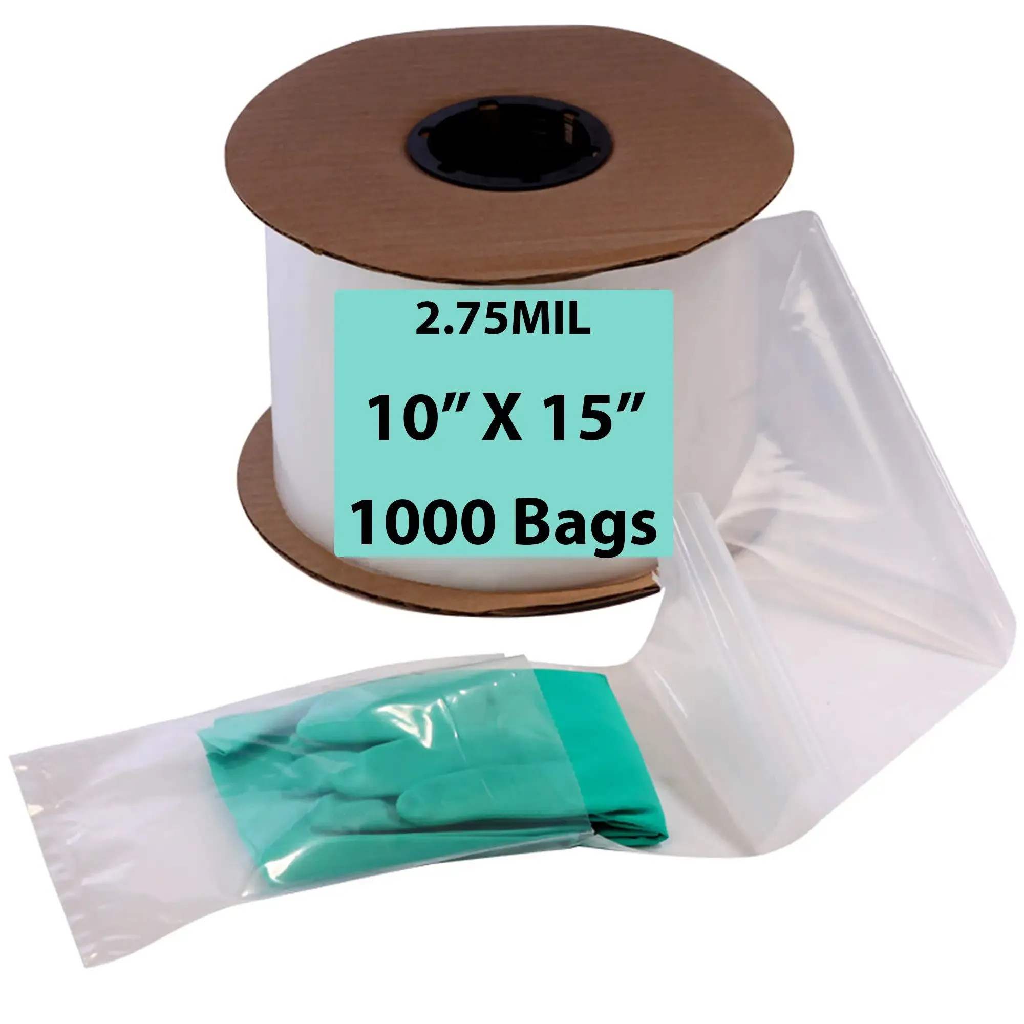 10X15 Inches Kwik-Fill® Pre-Opened Poly Bags on Roll 2.75 Mil AutoBags 500/RL