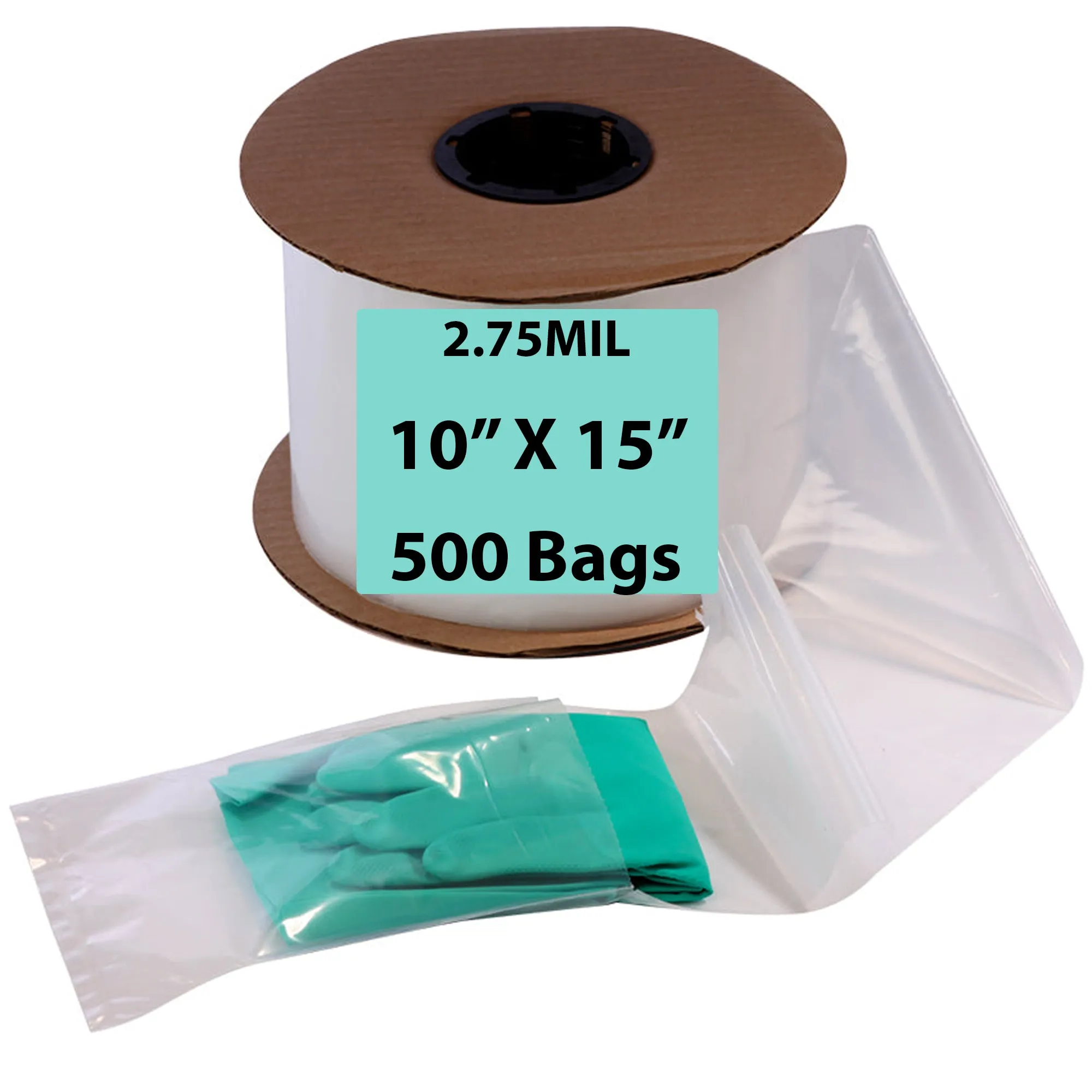 10X15 Inches Kwik-Fill® Pre-Opened Poly Bags on Roll 2.75 Mil AutoBags 500/RL