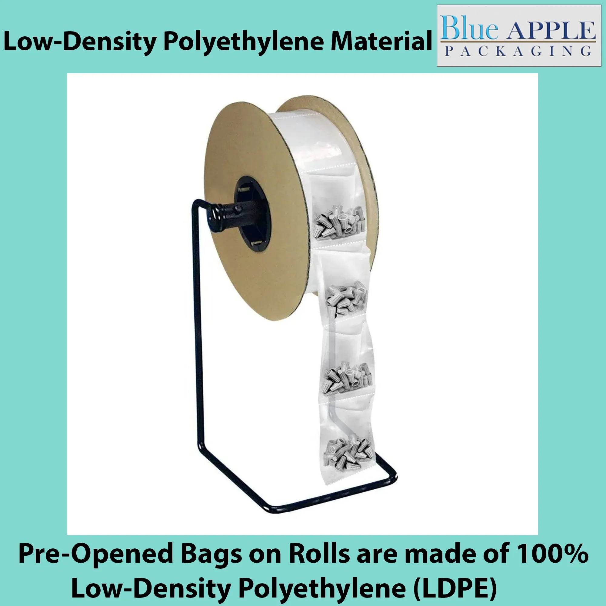 10X15 Inches Kwik-Fill® Pre-Opened Poly Bags on Roll 2.75 Mil AutoBags 500/RL