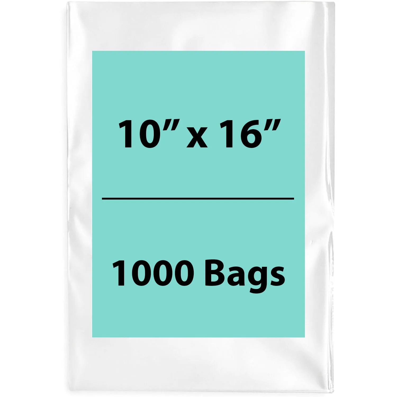 10X16 inches Clear Flat Poly Bags 4Mil Open Top (LDPE)