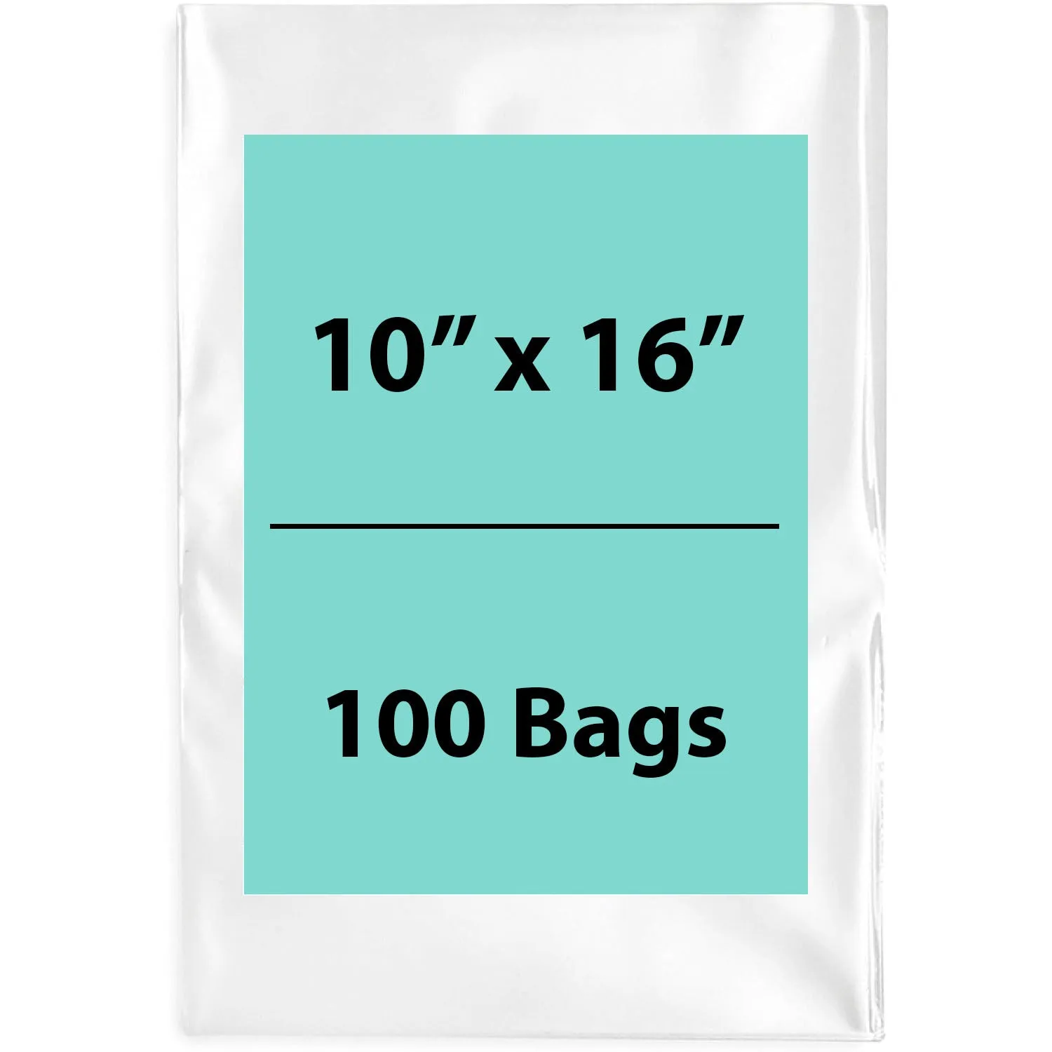10X16 inches Clear Flat Poly Bags 4Mil Open Top (LDPE)