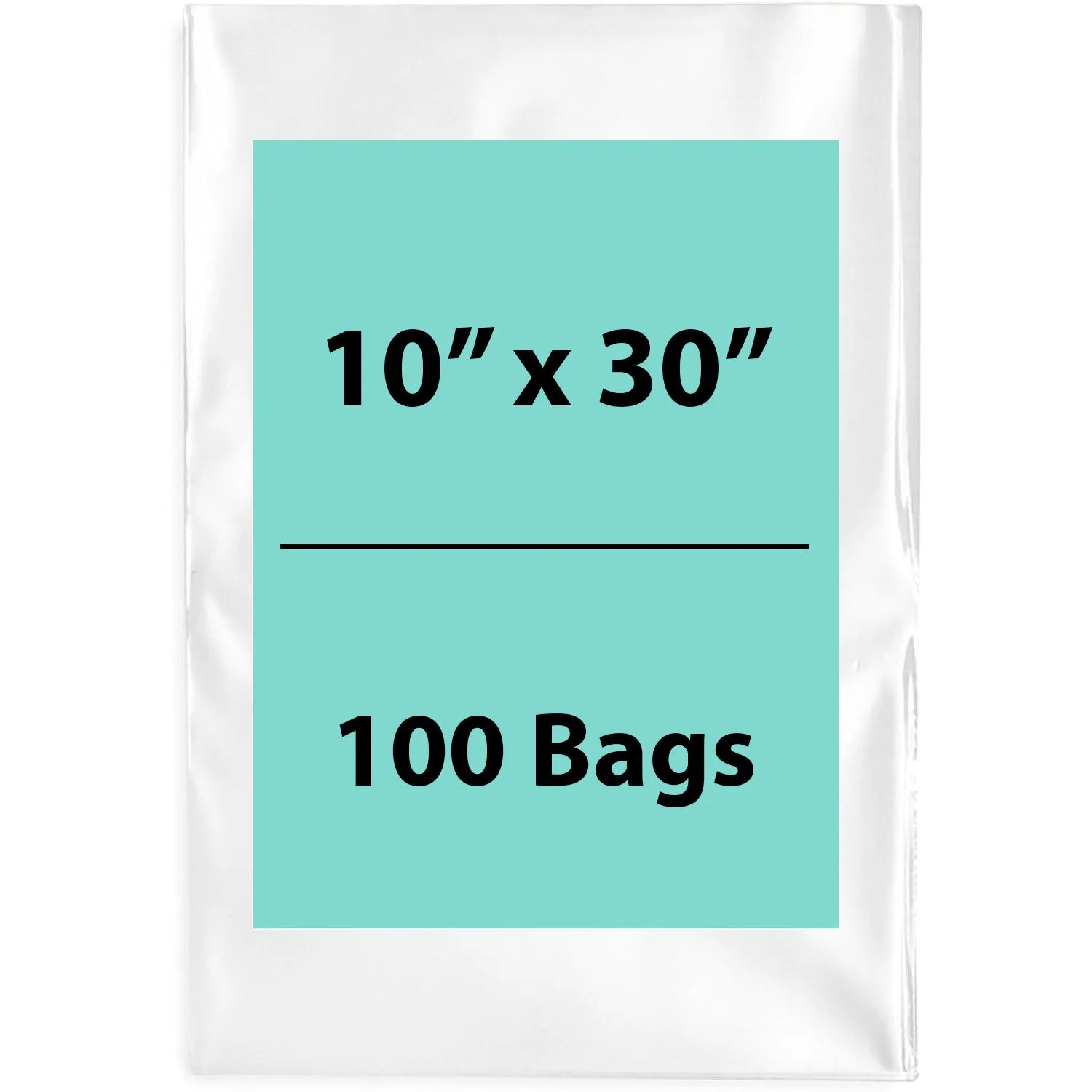 10X30 inches Clear Flat Poly Bags 2Mil Open Top (LDPE)