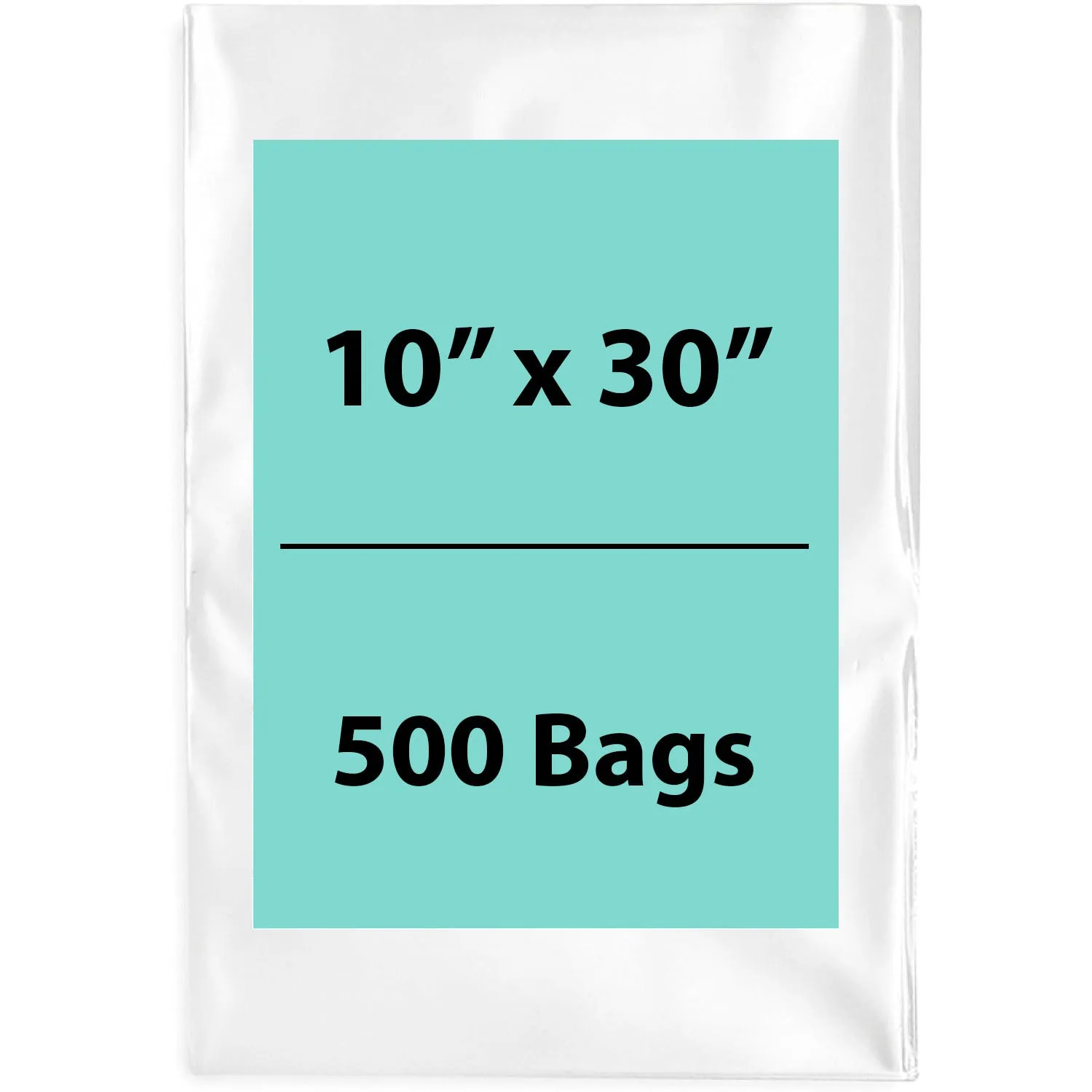 10X30 inches Clear Flat Poly Bags 2Mil Open Top (LDPE)