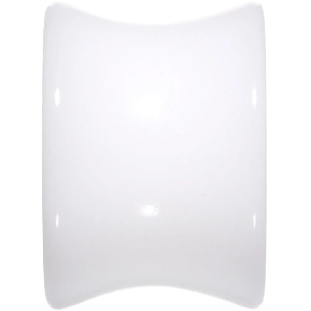 1/2 White Acrylic Saddle Plug Set