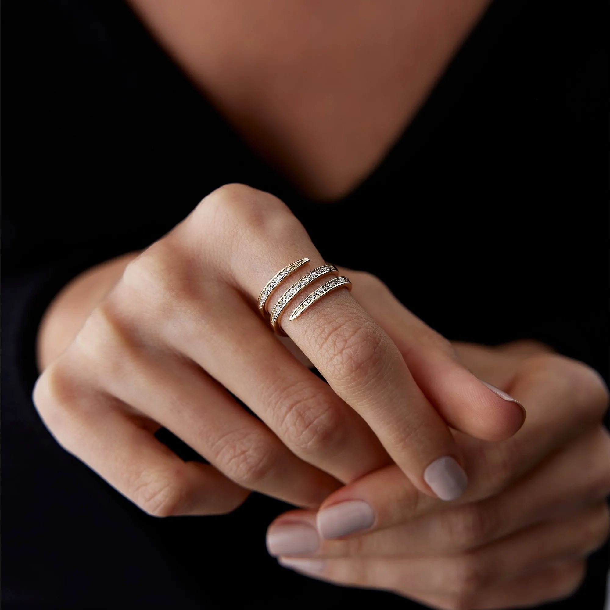 14k Gold Ivy Waterway Ring