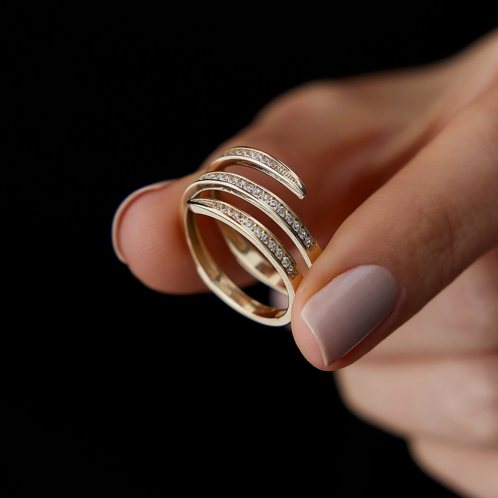 14k Gold Ivy Waterway Ring