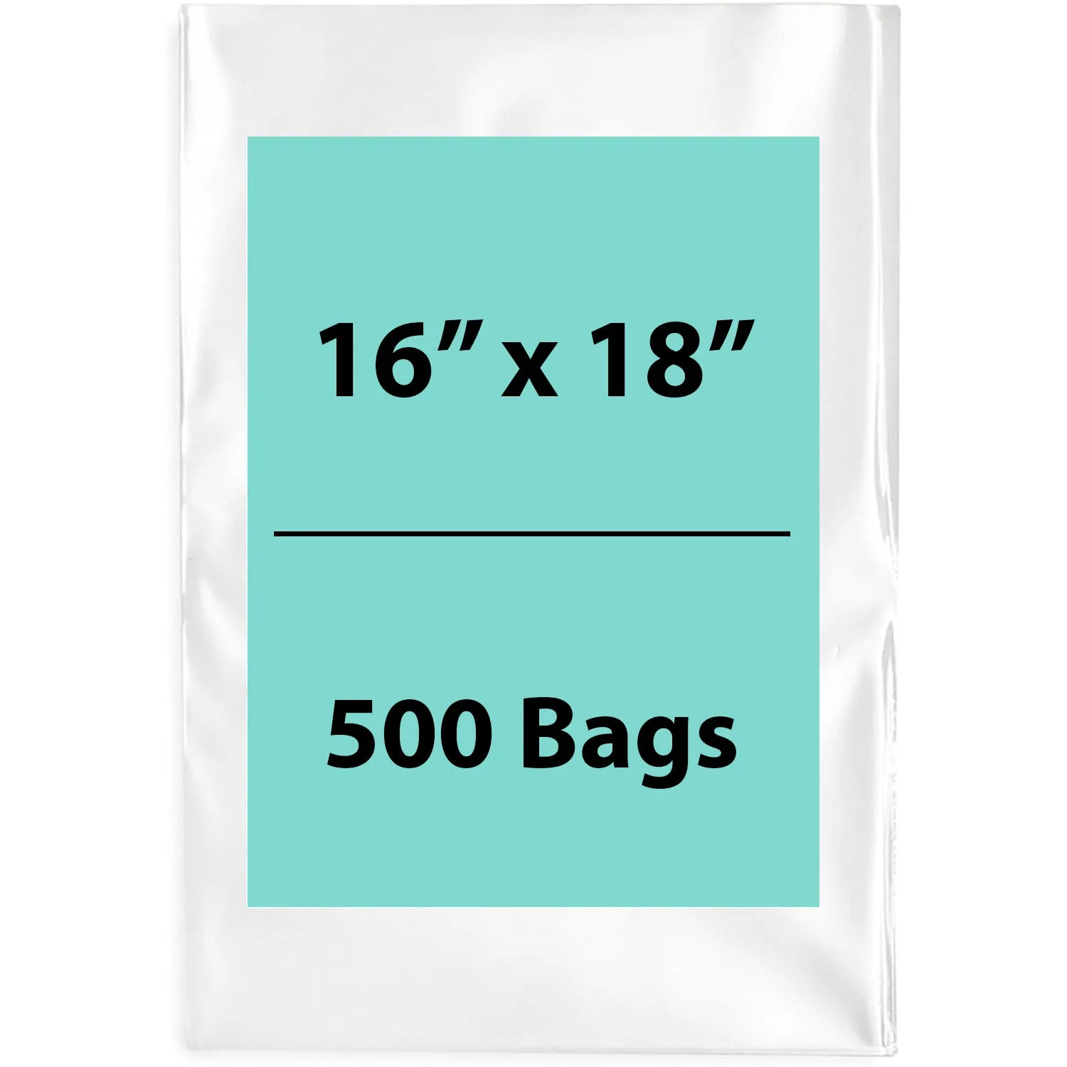 16X18 inches Clear Flat Poly Bags 1.5Mil Open Top (LDPE)