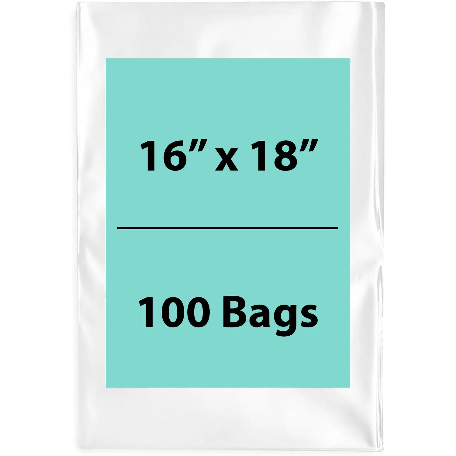 16X18 inches Clear Flat Poly Bags 1.5Mil Open Top (LDPE)