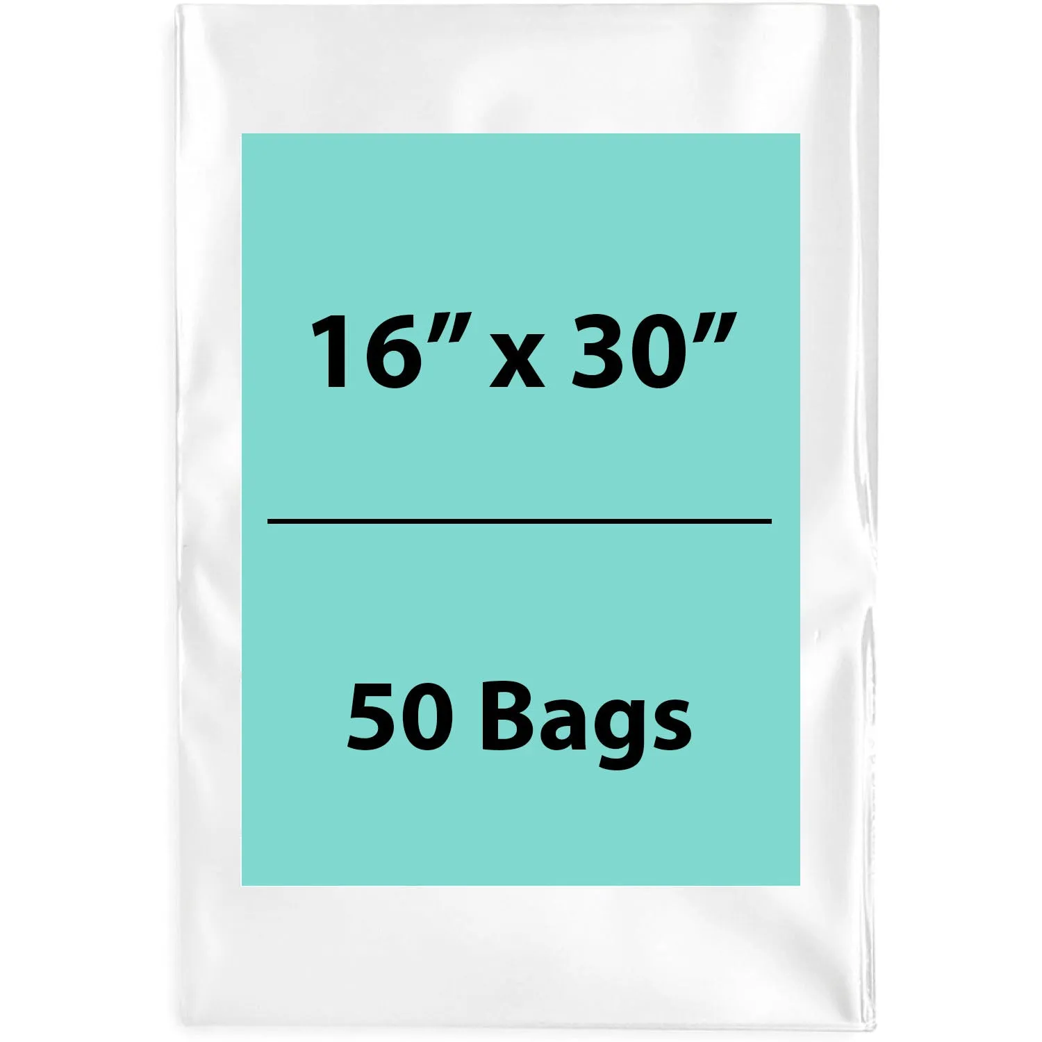 16X30 inches Clear Flat Poly Bags 4Mil Open Top (LDPE)