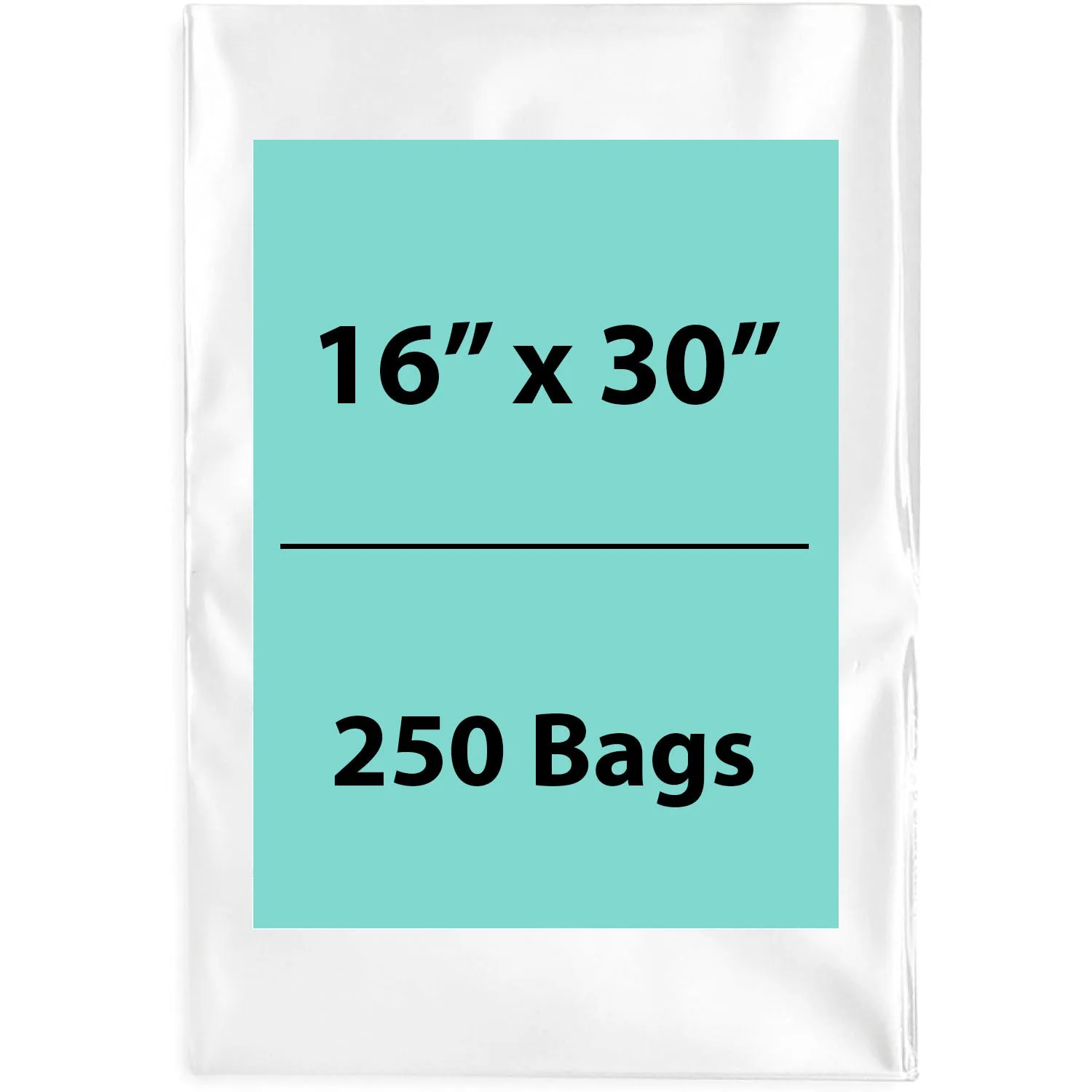 16X30 inches Clear Flat Poly Bags 4Mil Open Top (LDPE)