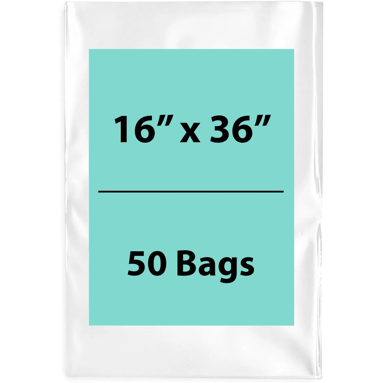 16X36 inches Clear Flat Poly Bags 4Mil Open Top (LDPE)