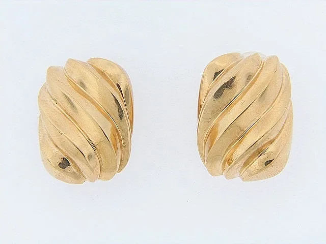 18K-YG DOOR KNOCKER EARCLIPS