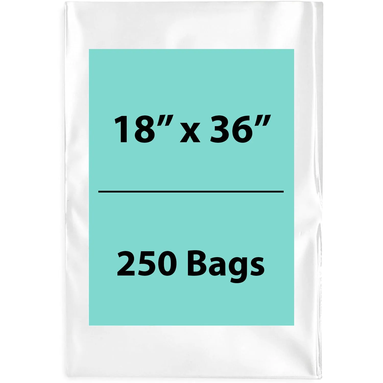 18X36 inches Clear Flat Poly Bags 4Mil Open Top (LDPE)