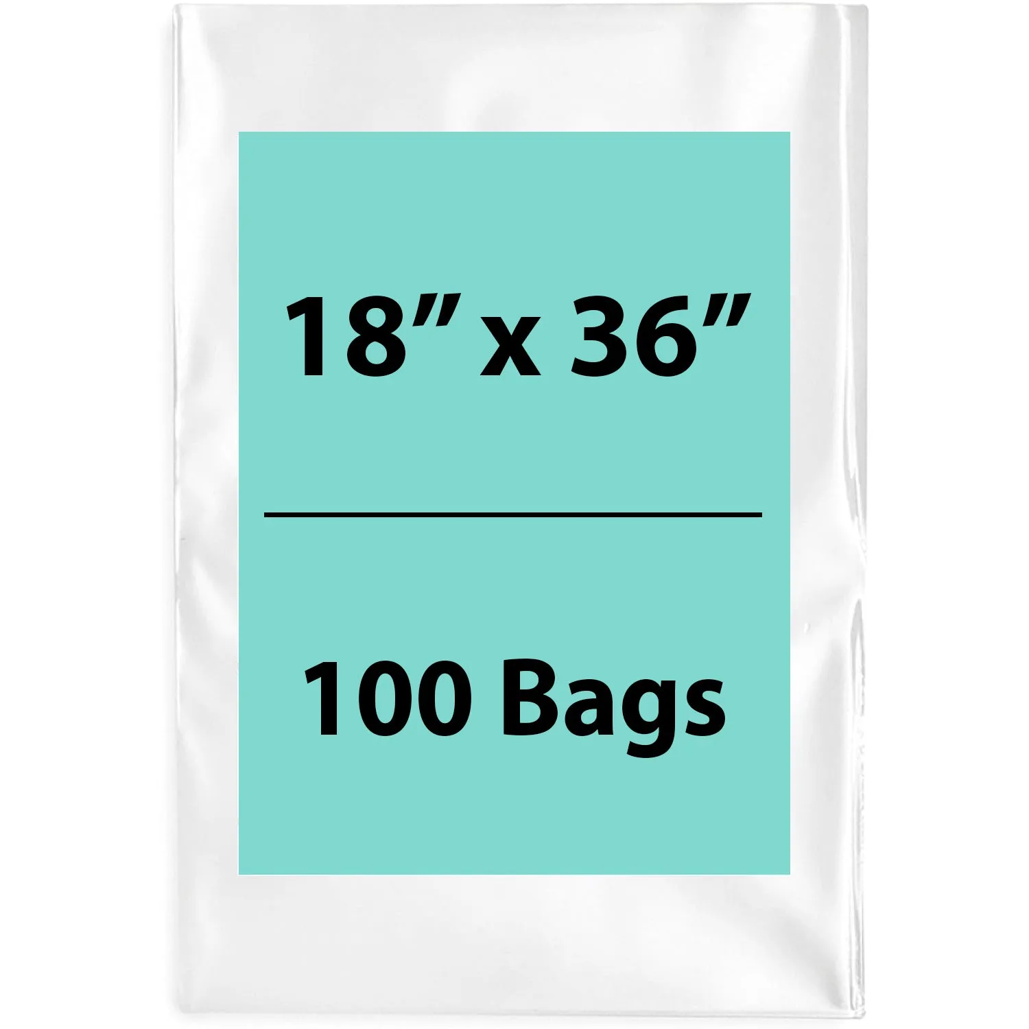 18X36 inches Clear Flat Poly Bags 4Mil Open Top (LDPE)