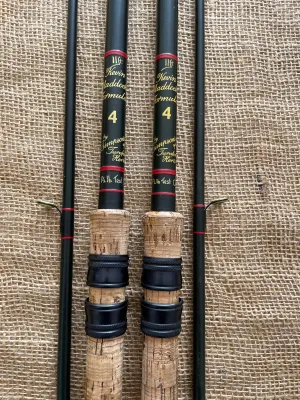 2 x Simpson’s Of Turnford Kevin Maddocks 4 Vintage Old School Carp Fishing Rods. 11’. 1.5lb T/C.