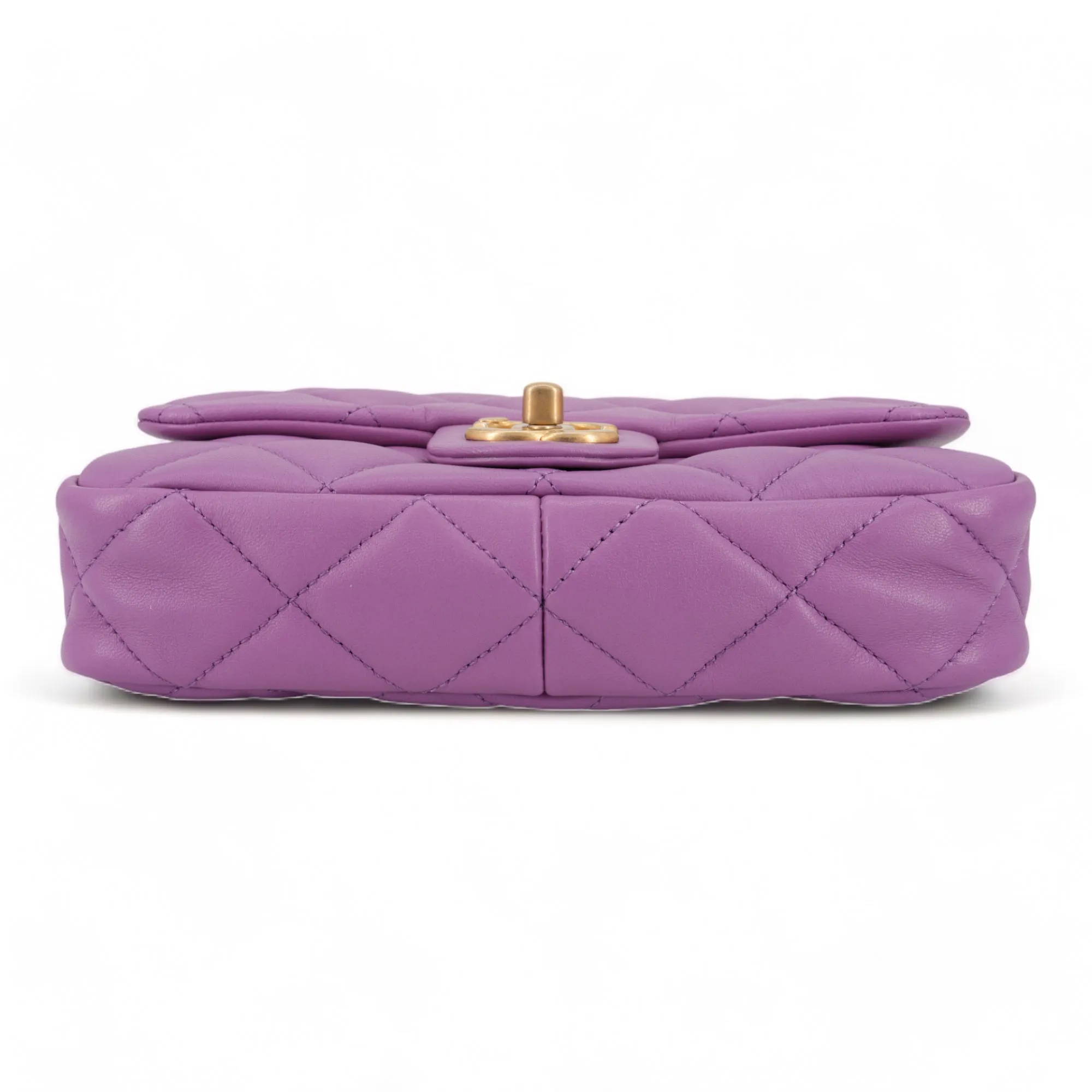 22S Funky Town Small Flap Bag in Purple Lambskin