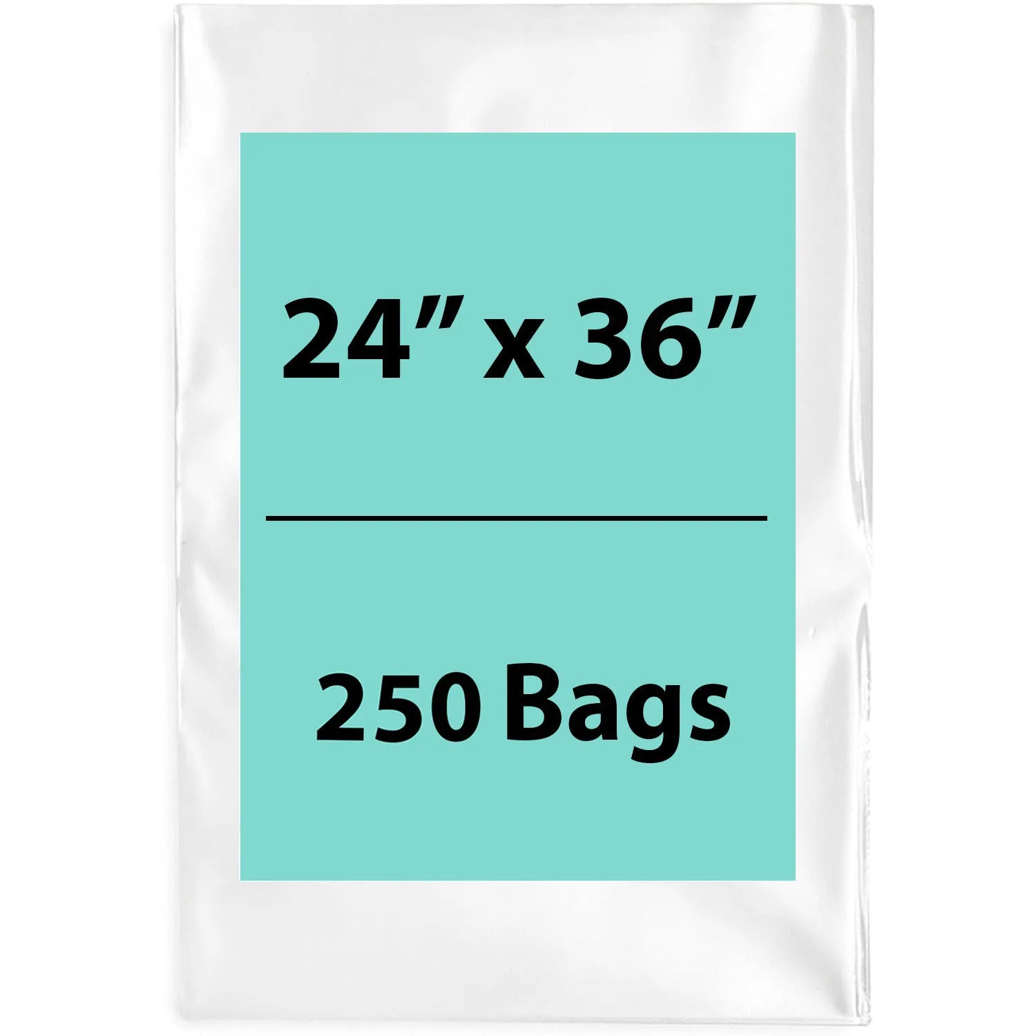 24X36 inches Clear Flat Poly Bags 2Mil Open Top (LDPE)