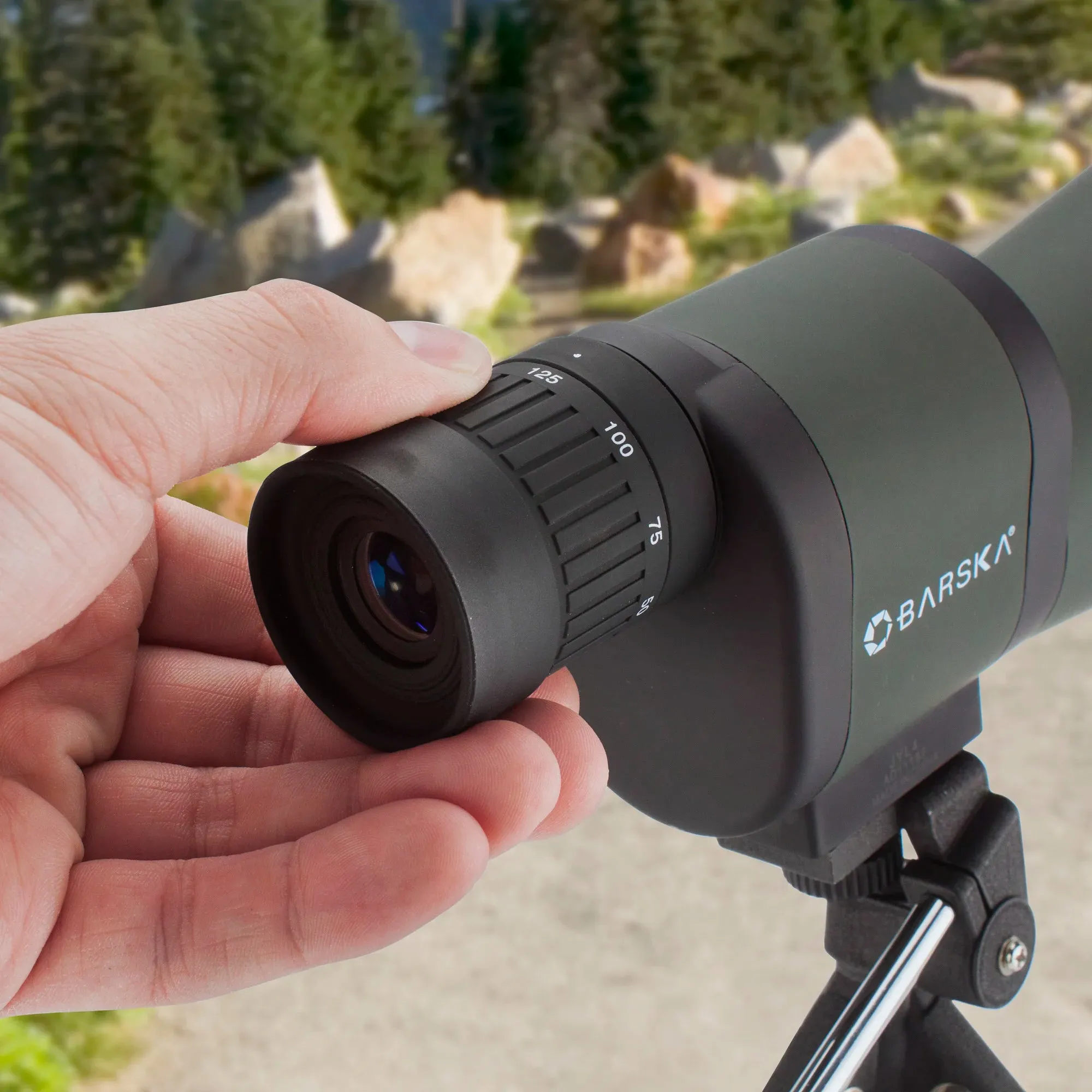 25-125x88mm Benchmark Waterproof Straight Spotting Scope | AD11182