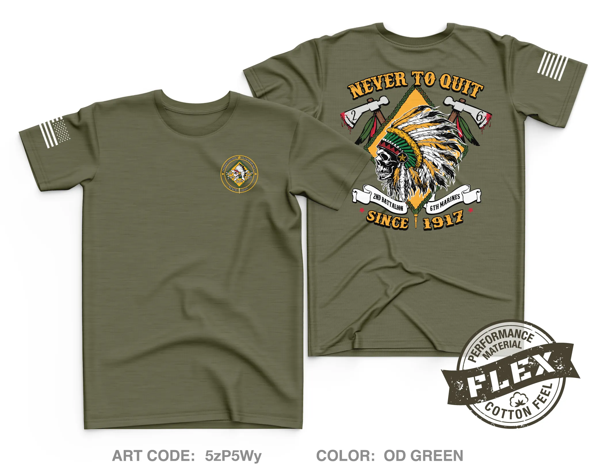2/6 Marines Store 1 Core Men's SS Flex Performance Tee - 5zP5Wy