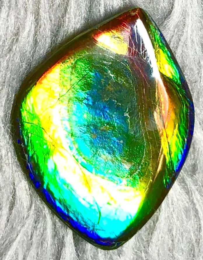 35  x 26 mm  Natural  Free Form . FFN 332 Ammolite  ナチュラル　ルース　アンモライト フリーフォーム