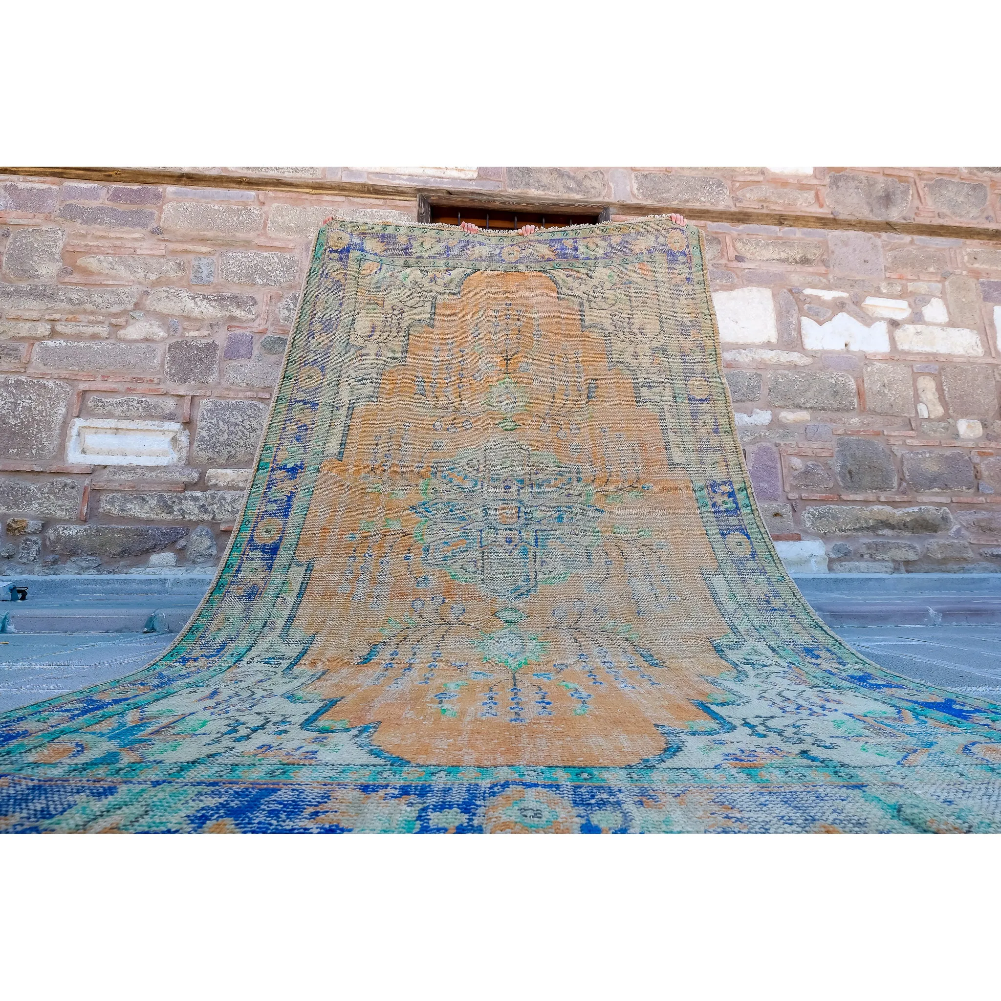 3873 Handwoven Vintage Rug 6'5x10