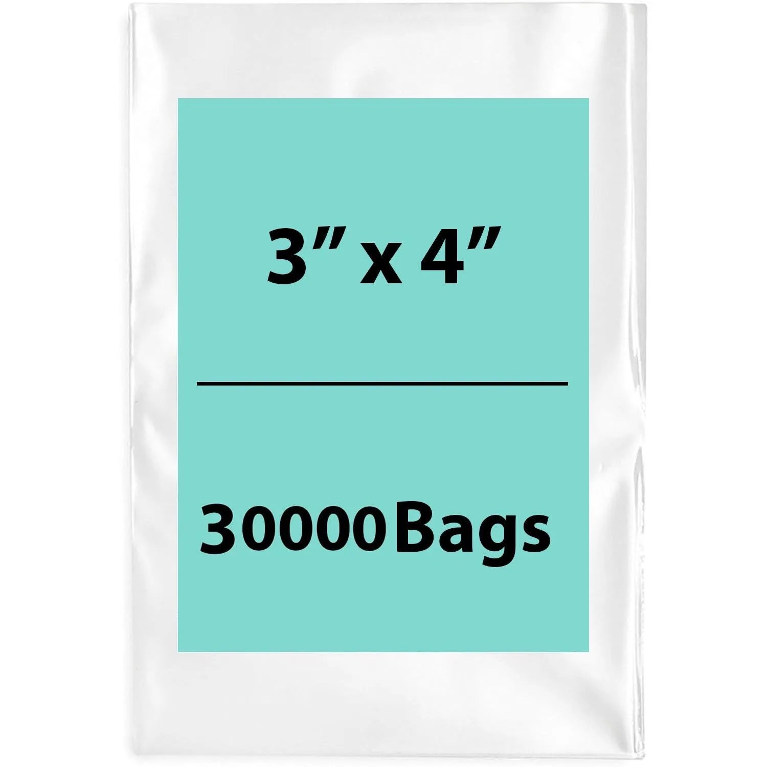 3X4 inches Clear Flat Poly Bags 2Mil Open Top (LDPE)