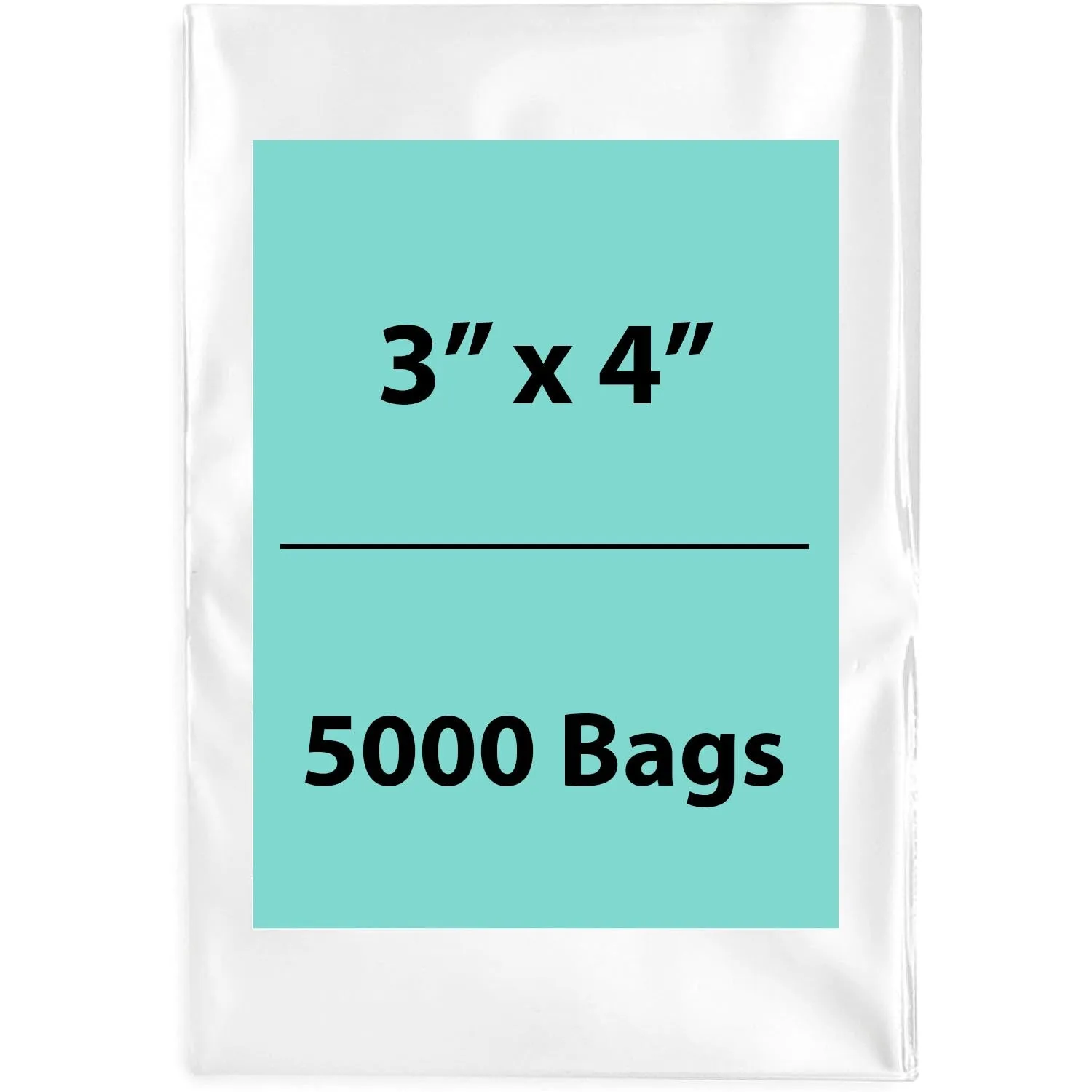 3X4 inches Clear Flat Poly Bags 2Mil Open Top (LDPE)