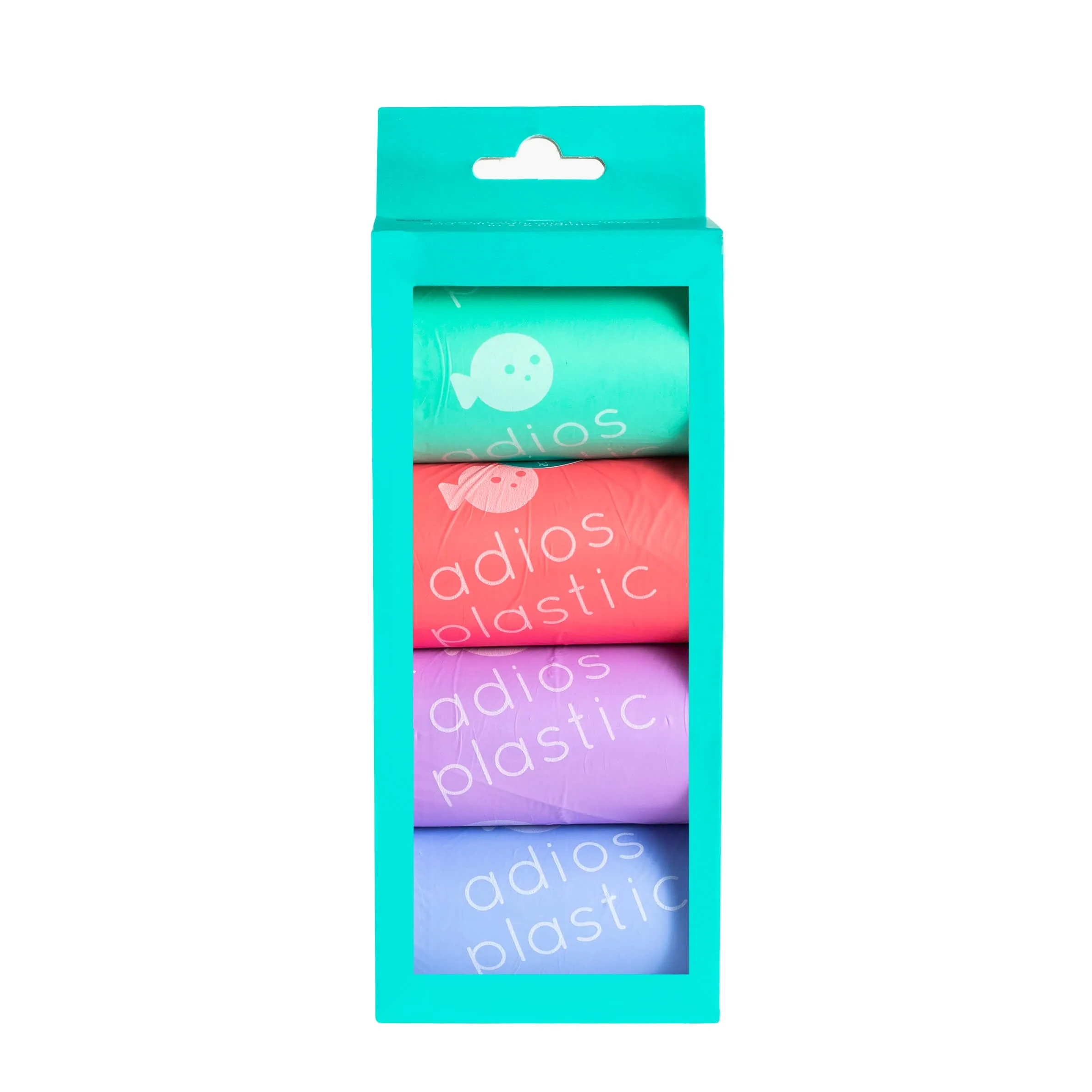 4 rolls in Rainbow (60 bags) - Non Handle