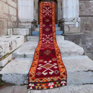 4732 Handwoven Vintage Rug 2'10x14'3