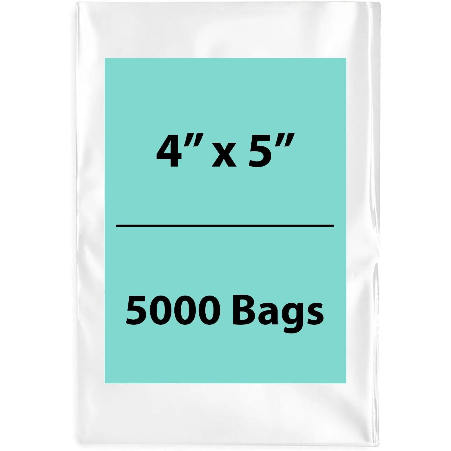 4X5 inches Clear Flat Poly Bags 2Mil Open Top (LDPE)