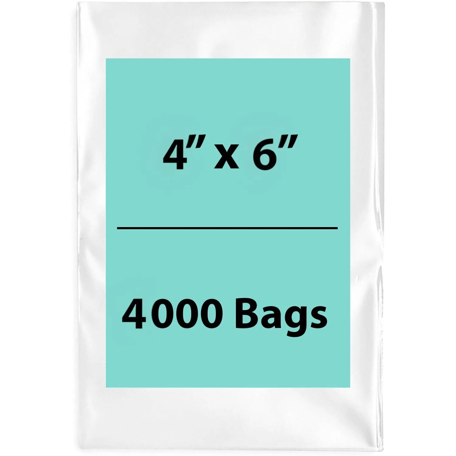 4X6 inches Clear Flat Poly Bags 6Mil Open Top (LDPE)