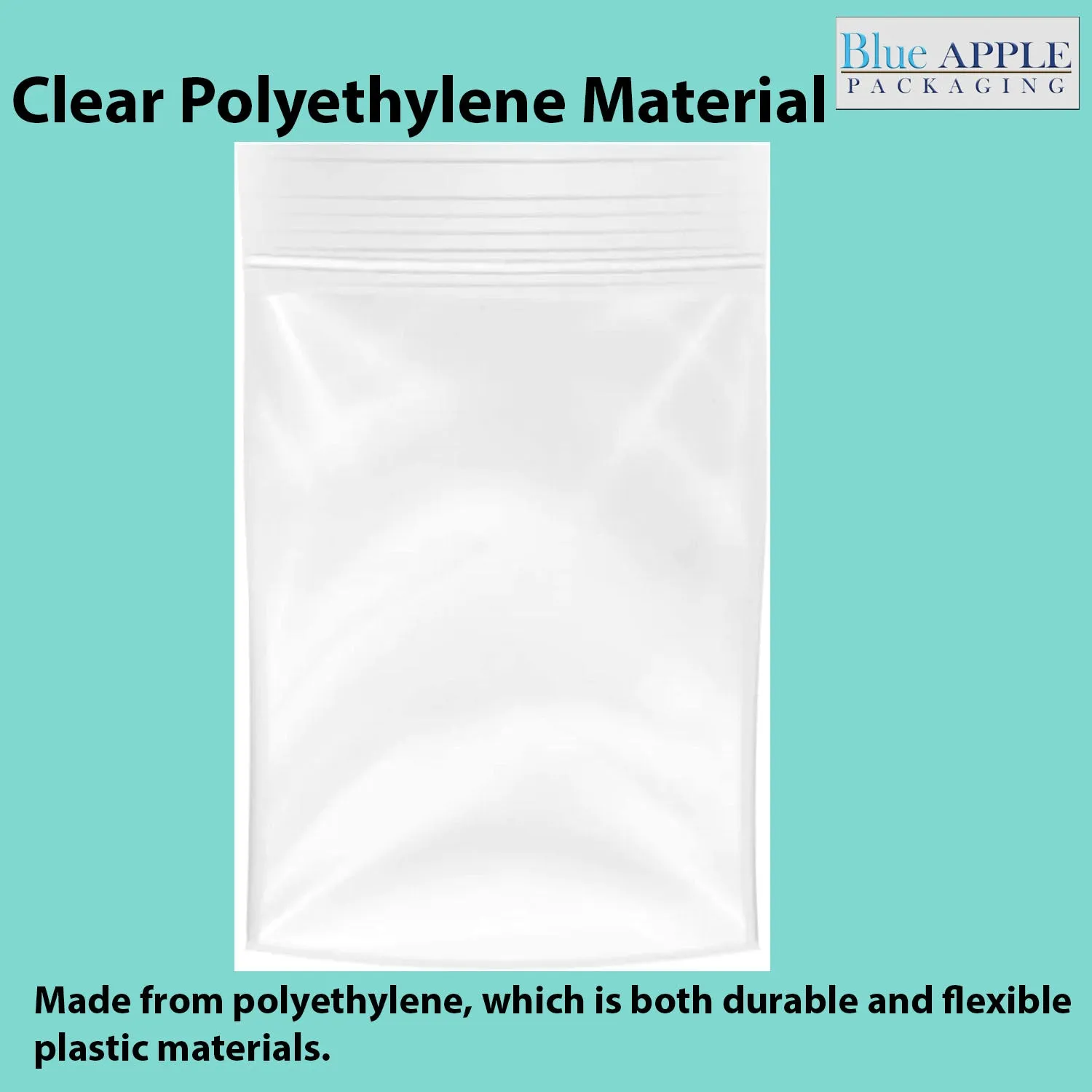 4X7 inches Reclosable Single Line Zipper Poly Bags 2 Mil (LDPE)