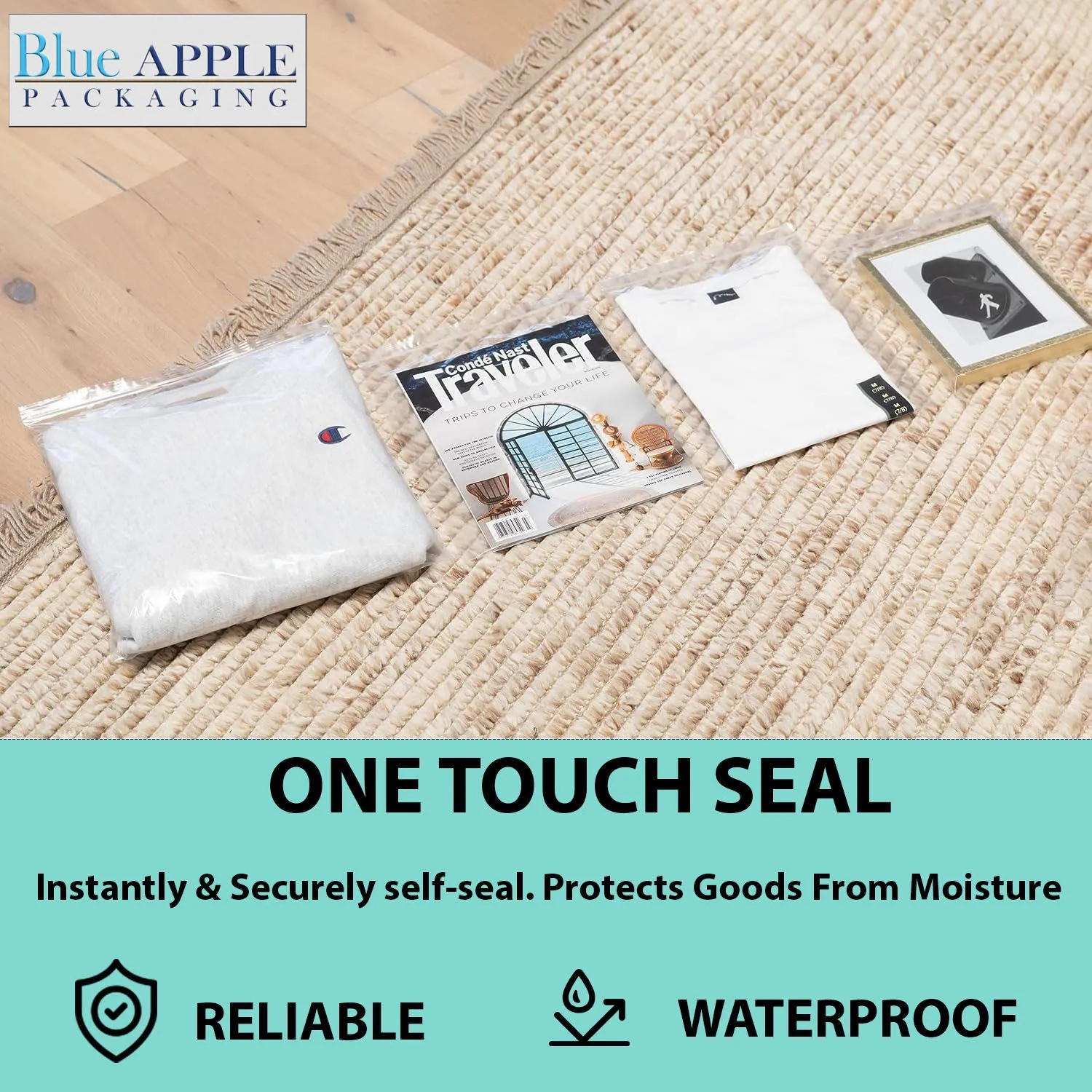 4X7 inches Reclosable Single Line Zipper Poly Bags 2 Mil (LDPE)