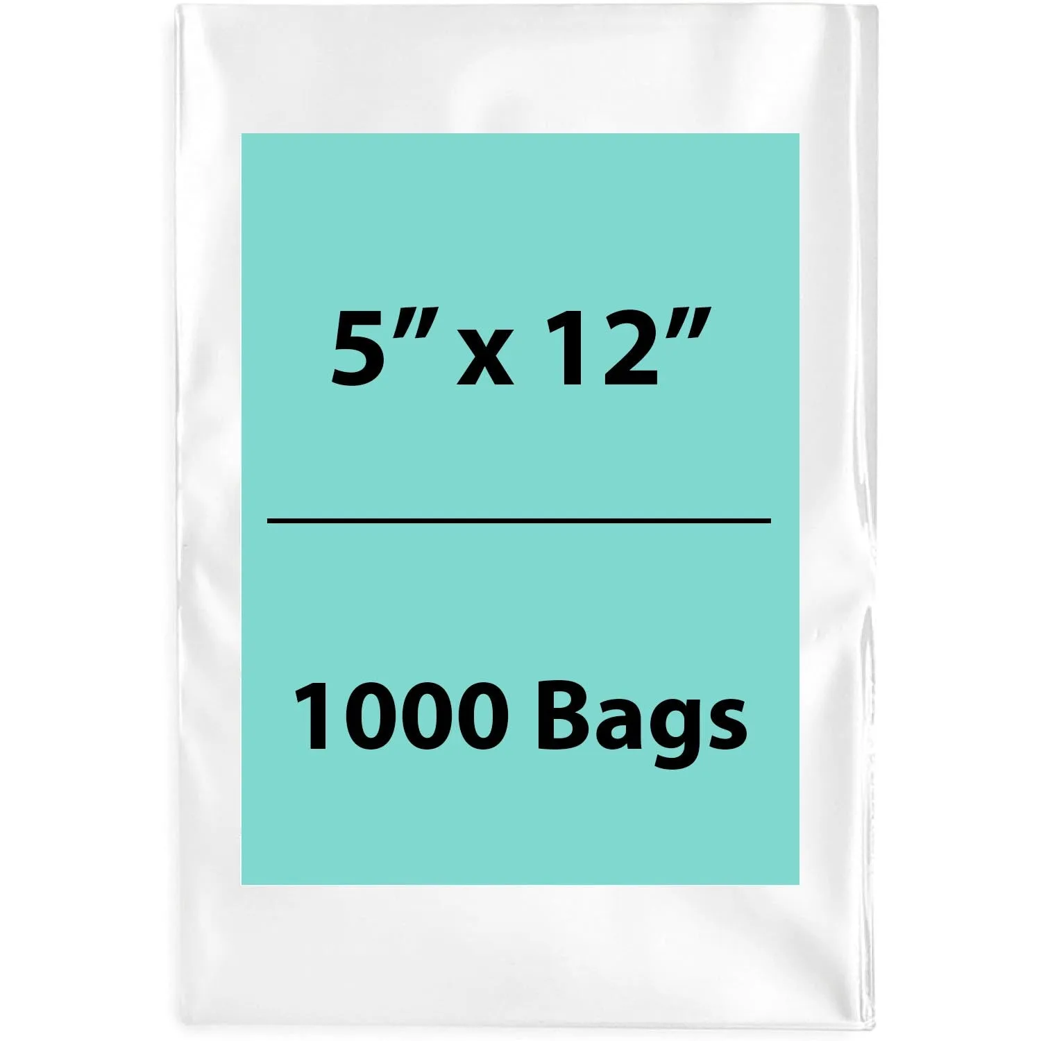 5X12 inches Clear Flat Poly Bags 4Mil Open Top (LDPE)