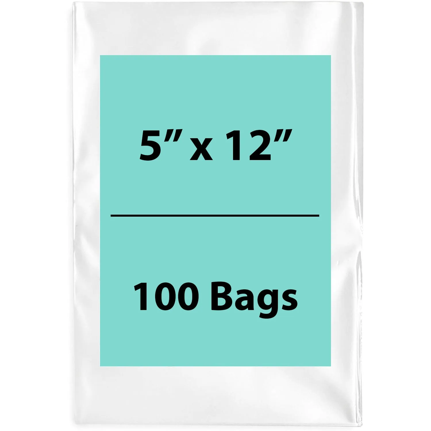 5X12 inches Clear Flat Poly Bags 4Mil Open Top (LDPE)