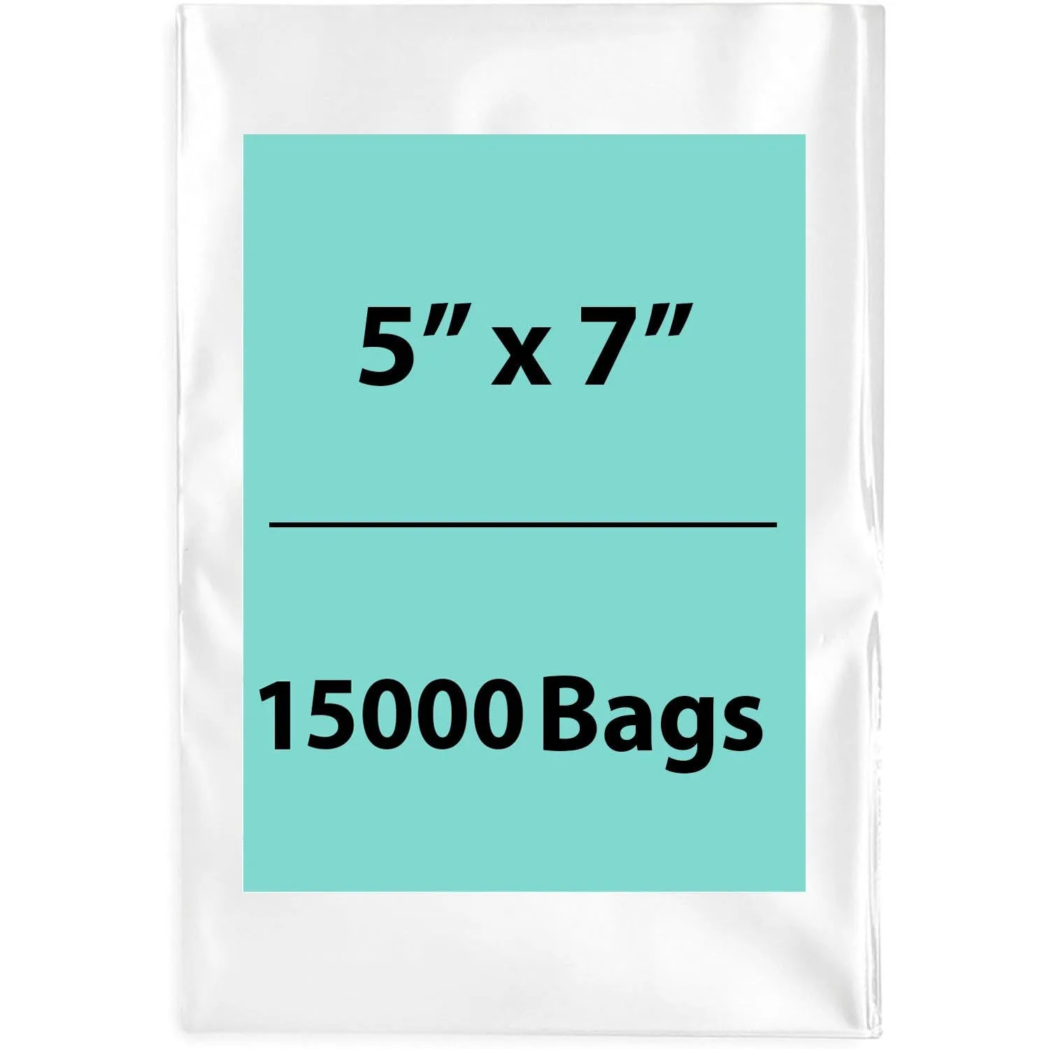 5X7 inches Clear Flat Poly Bags 1.25Mil Open Top (LDPE)