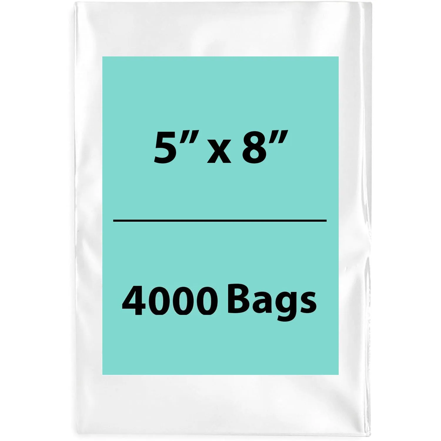 5X8 inches Clear Flat Poly Bags 4Mil Open Top (LDPE)