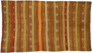 7'6" x 12'9" Vintage Kilim Rug