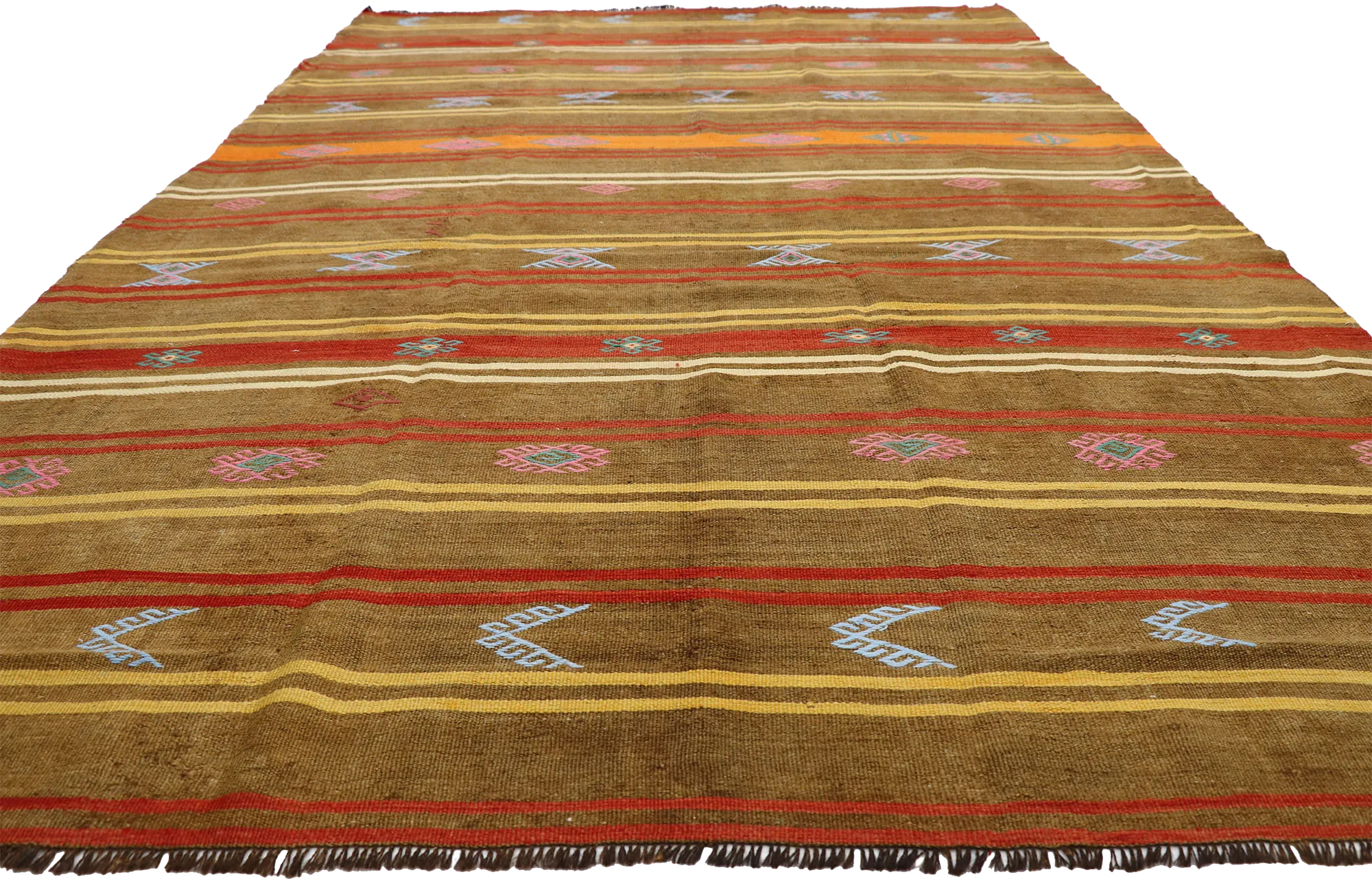 7'6" x 12'9" Vintage Kilim Rug
