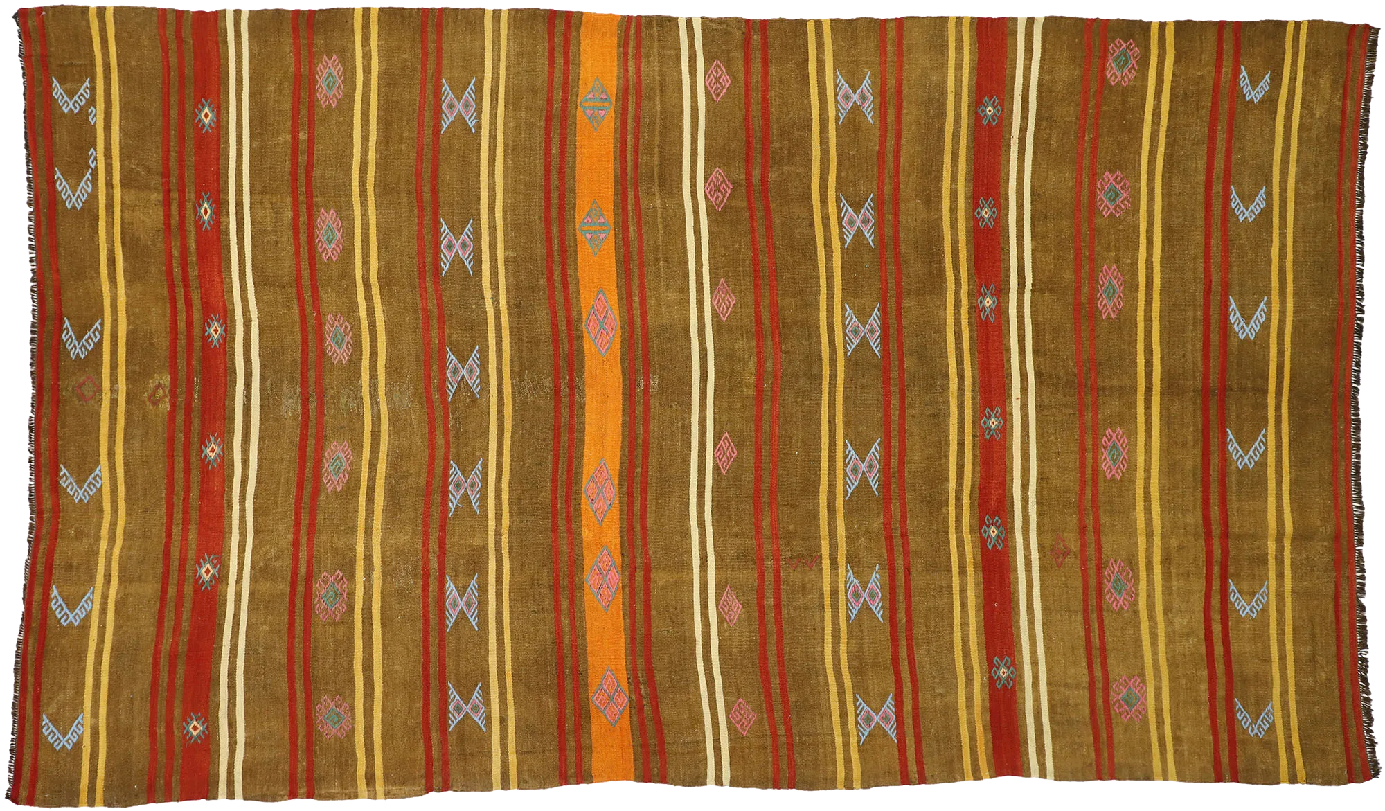 7'6" x 12'9" Vintage Kilim Rug