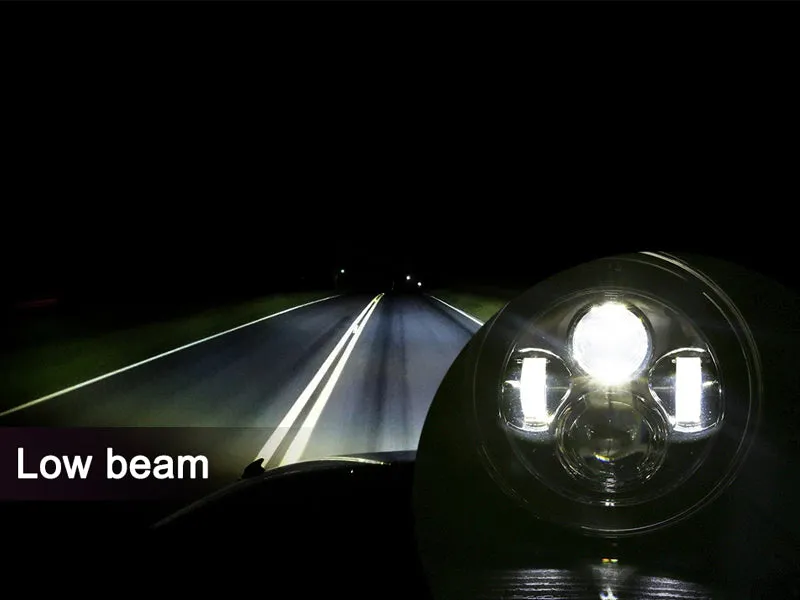 7" Headlight To Fit Haley & Jeep Wrangler JK