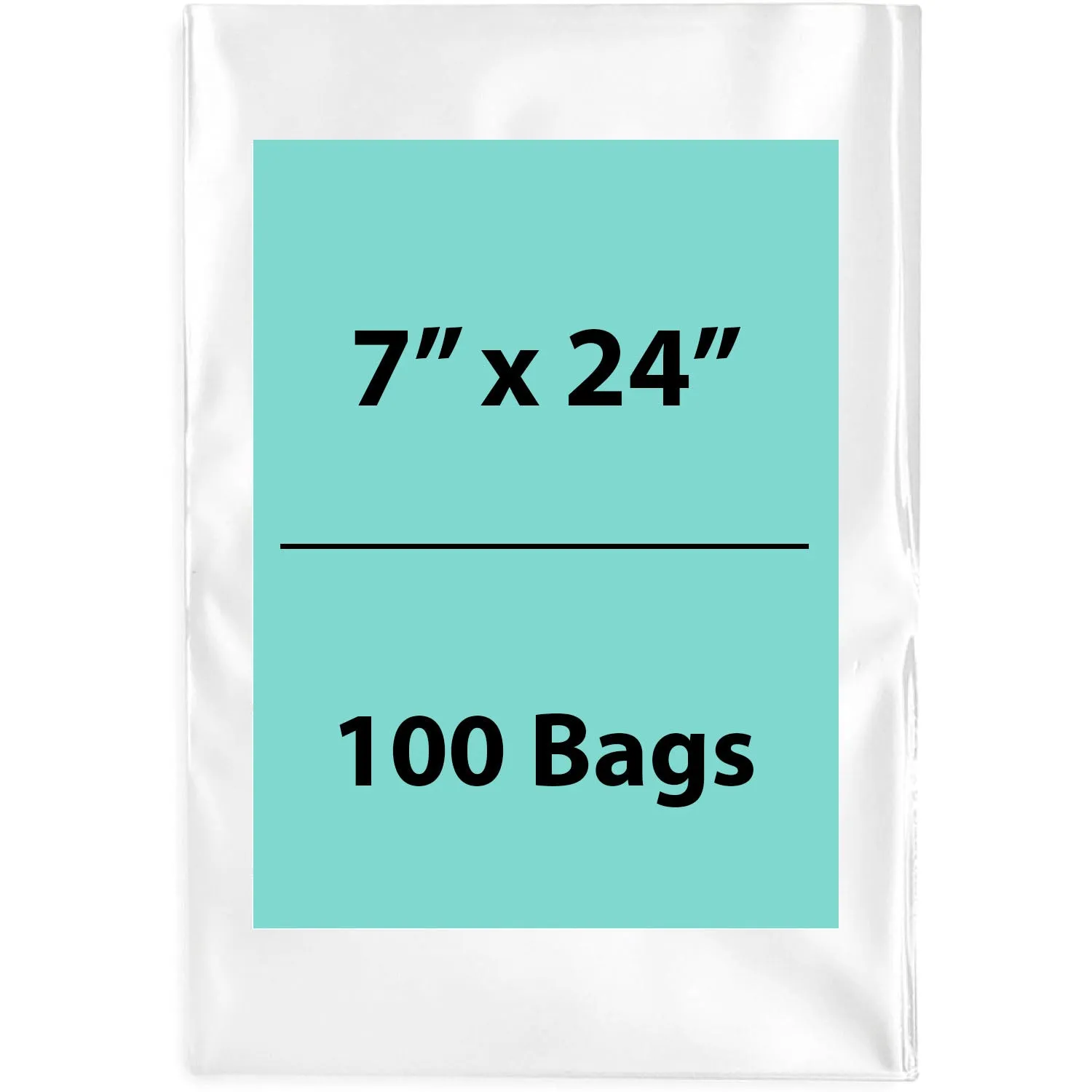 7X24 inches Clear Flat Poly Bags 3Mil Open Top (LDPE)
