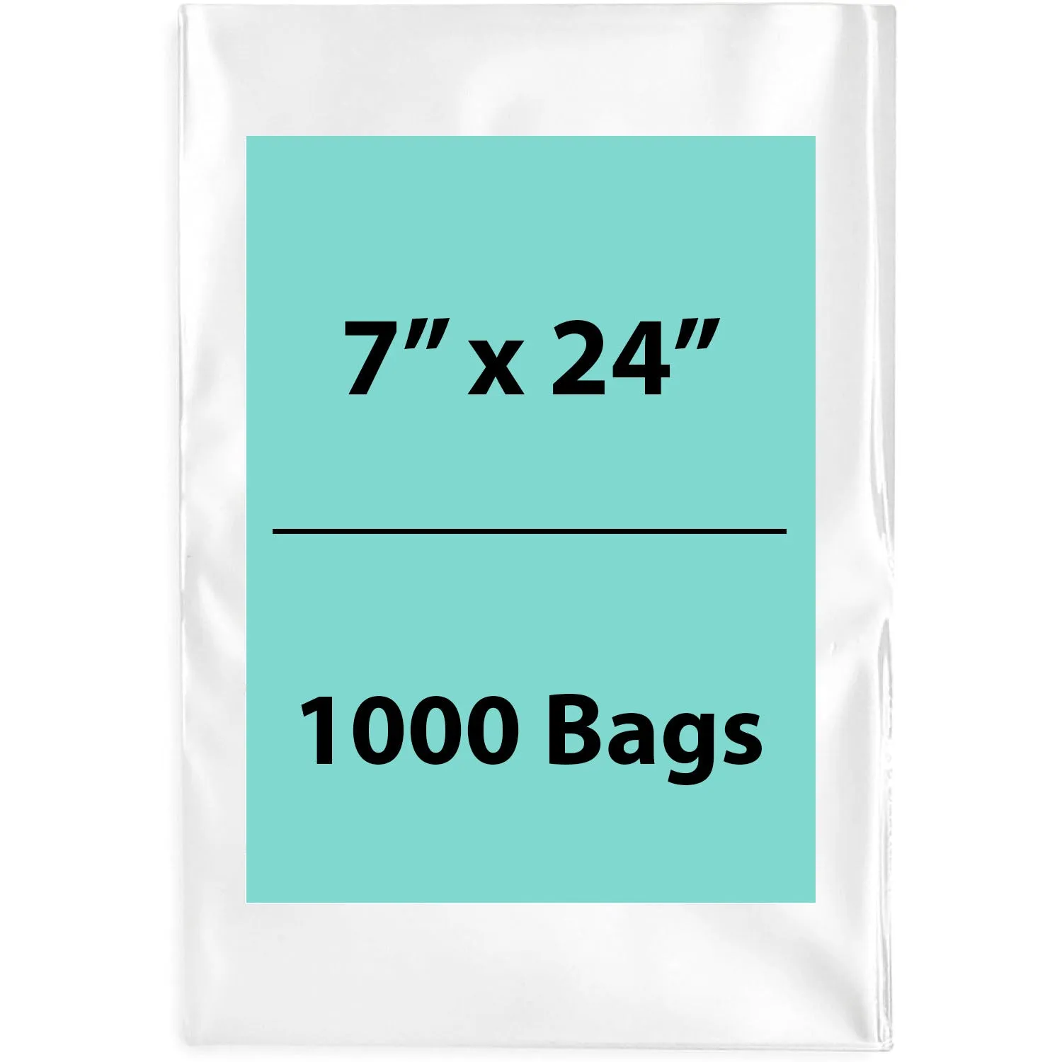 7X24 inches Clear Flat Poly Bags 3Mil Open Top (LDPE)