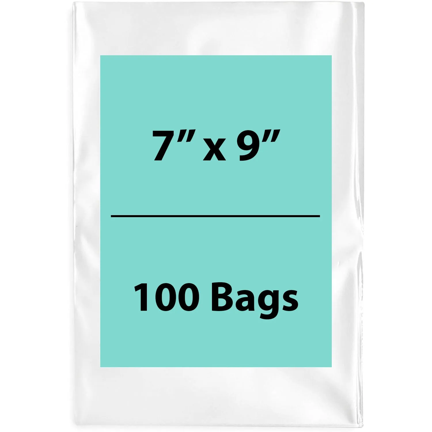 7X9 inches Clear Flat Poly Bags 2Mil Open Top (LDPE)