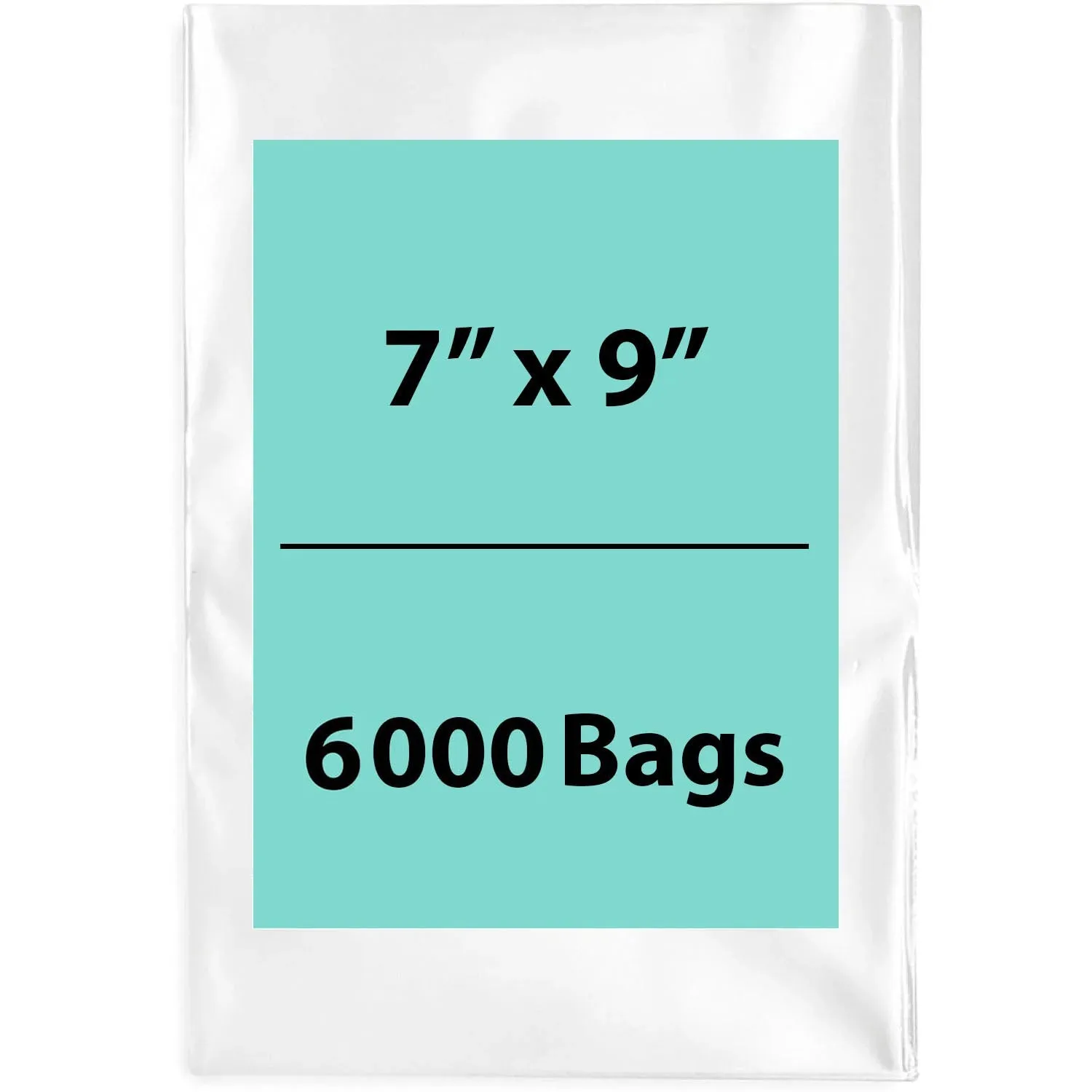 7X9 inches Clear Flat Poly Bags 2Mil Open Top (LDPE)