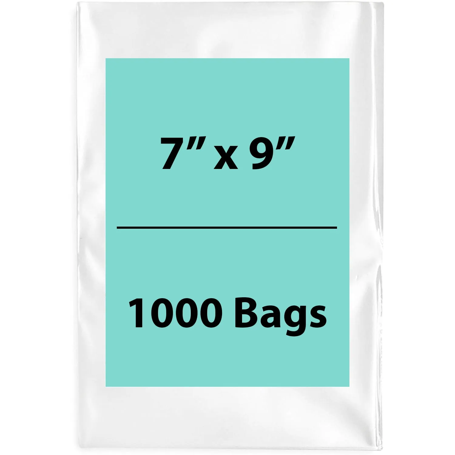 7X9 inches Clear Flat Poly Bags 2Mil Open Top (LDPE)
