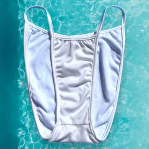 90’s Retro Moderate Coverage Bikini Bottom | Bright White