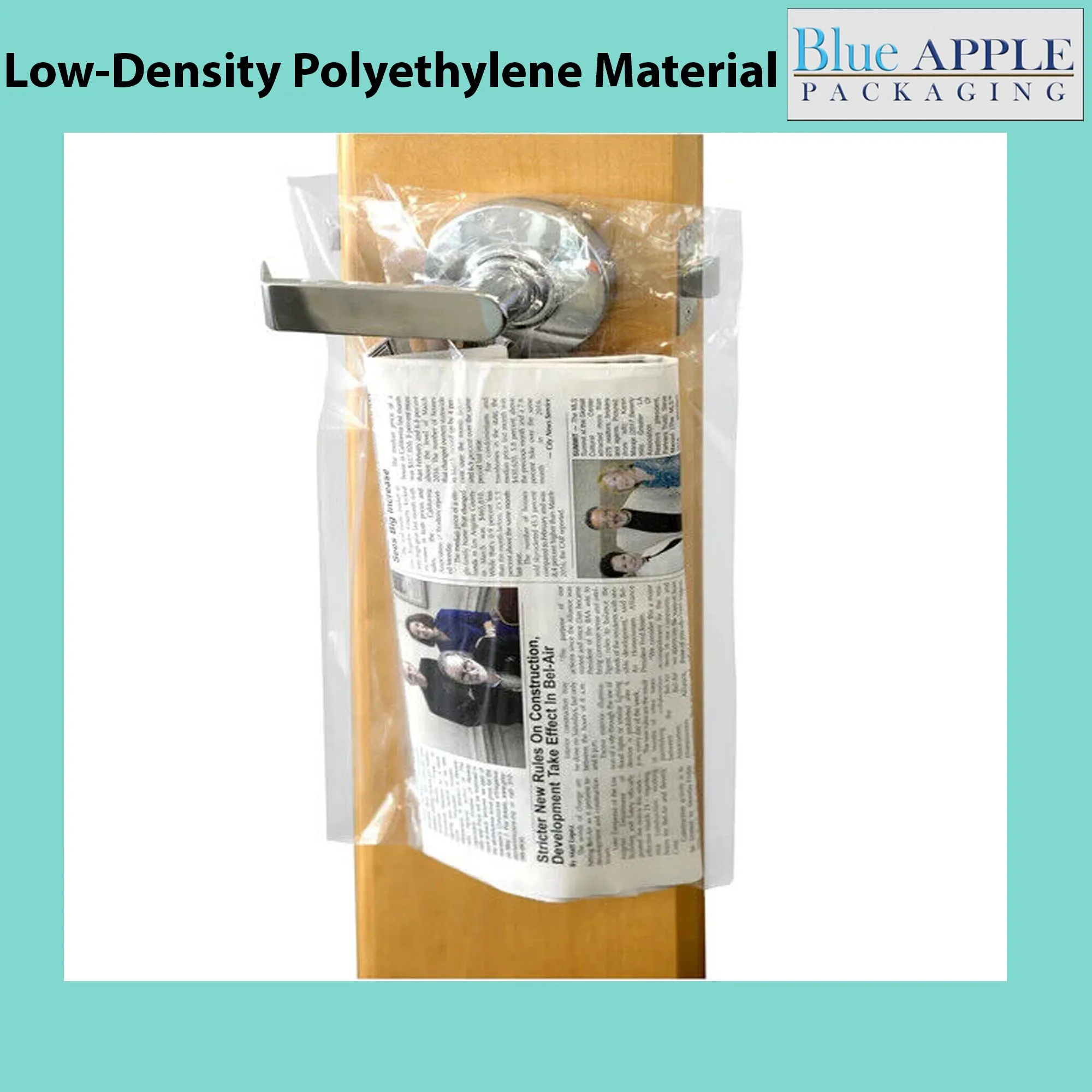 9X15 inches   1.5 inch Lip Door Knob Bags 0.65 Mil Polypropylene